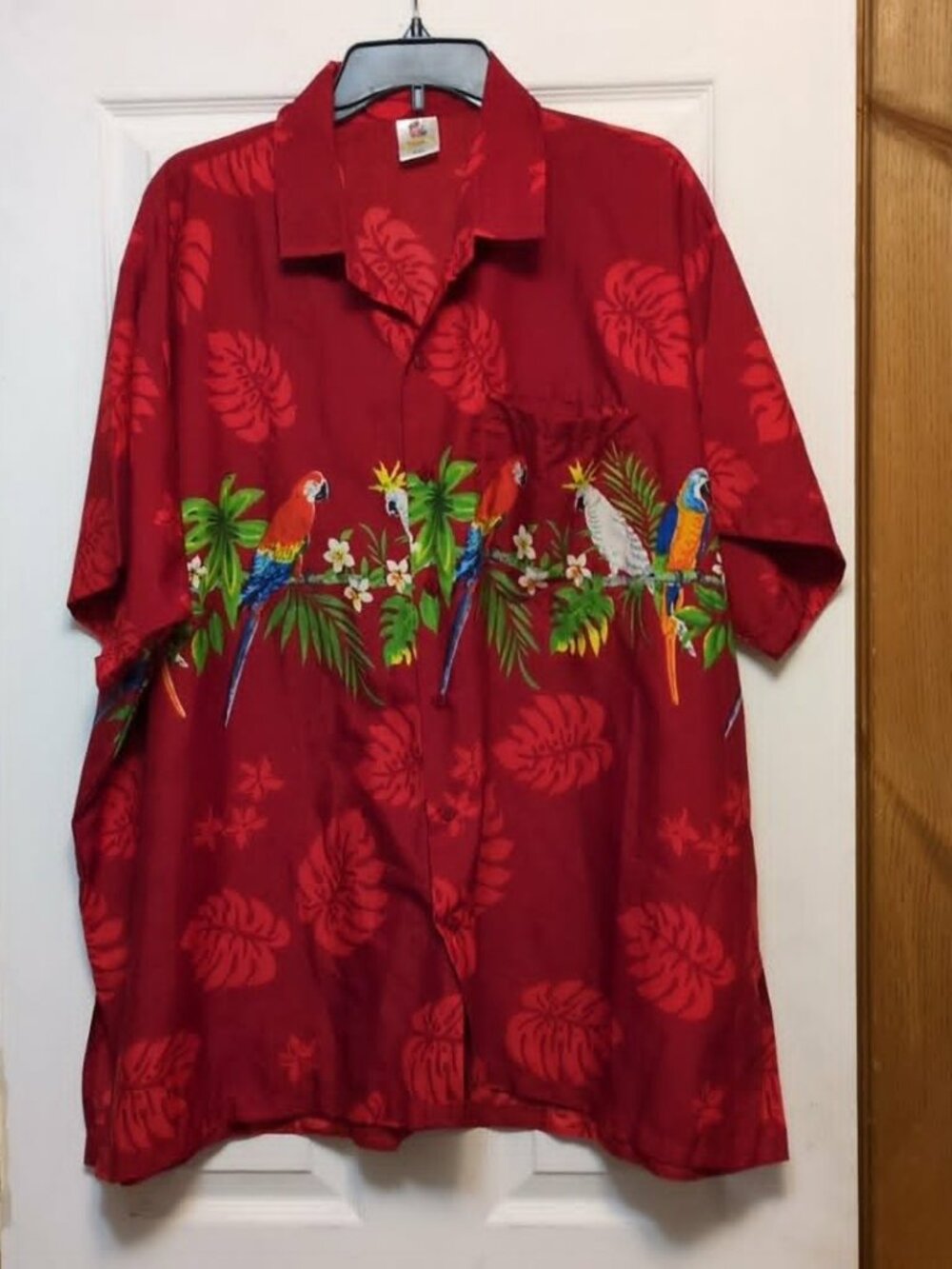 Rima Beachworld Mens Hawaiian Shirt Sz XXL 2X Tropical Jimmy Buffet Parrothead